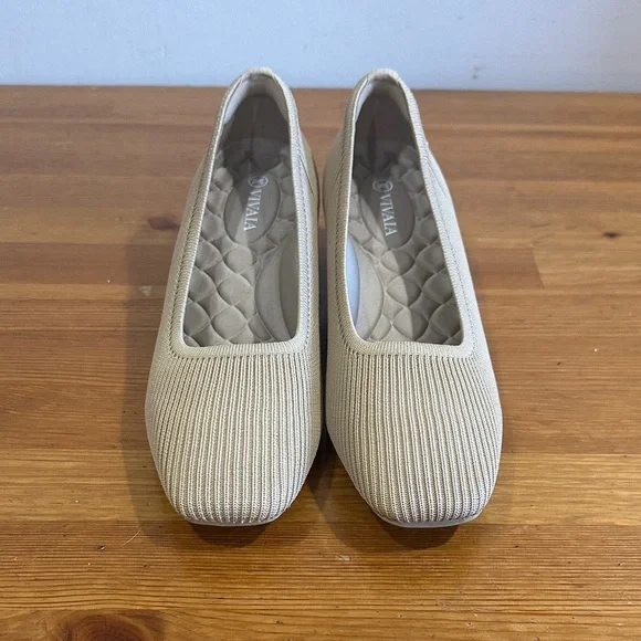 Vivaia Elegant Square-Toe Heels in Beige - Picture 5 of 14